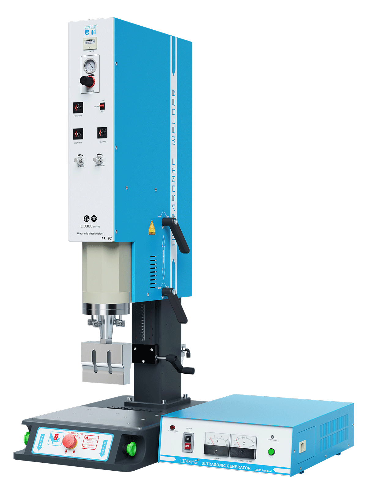 靈科超聲波塑料焊接機(jī) 方立柱 20kHz-2000/2600W L3000 Standard 模擬